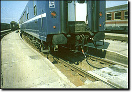 View of the air piping pit for the connection to the tested car